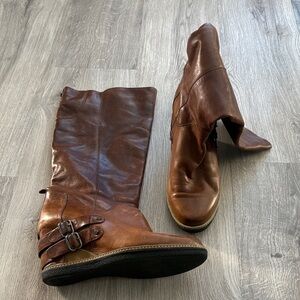 RUDSAK Brown Over the Knee Leather Boots